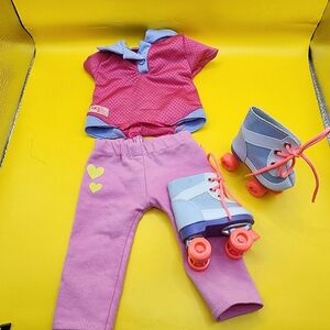 Our Generation OG 18" Doll Clothes Outfit Roller Skates Pants Shirt